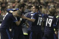 Radost fotbalistů Realu Madrid po brance Garetha Balea