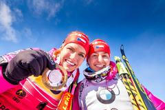 SP v Presque Isle, stíhačka Ž: Gabriela Soukalová a Veronika Vítková