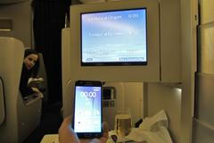 nový rok v letadle - půlnoc