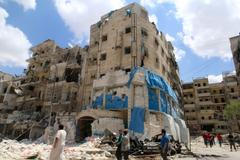 Nemocnice v Aleppu zasažená nálety.