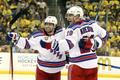 Mats Zuccarello a Chris Kreider (New York Rangers)