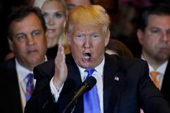 Donald Trump hovoří v New Yorku po sérii pěti vítězství