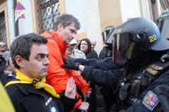 Demonstrace za svobodný Tibet a demokracii v Česku