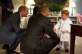 Barack Obama, princ Wiliam a princ George