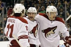 Zbyněk Michálek, Keith Yandle a Martin Hanzal