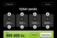 Air Bank - volba bankovek v bankomatu