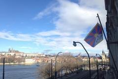 Tibetské vlajky na FAMU