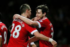 Matteo Darmian slaví gól Manchesteru United