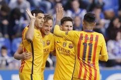 Radost hráčů Barcelony