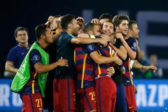 Evropský superpohár, Barcelona-Sevilla: Barcelona slaví vítěztsví