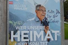 "Upravený" plakát Alexandera Van der Bellena.