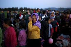 Uprchlický tábor Idomeni na řecko-makedonské hranici