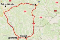 grafika - mapy - objíždění slovinské dálnice