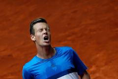 Tomáš Berdych v osmifinále masters v Madridu 2016