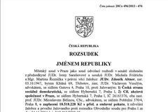 Rozsudek - Altner - ČSSD