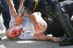 Euro 2016, Rusko-Anglie: výtržnosti anglických fanoušků před zápasem v Marseille