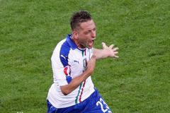 Euro 2016, Belgie-Itálie: Emanuele Giaccherini slaví gól na 0:1