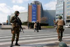 Belgičtí vojáci v Bruselu