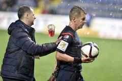 Rozhodčí Michal Paták po zápase ve Zlíně