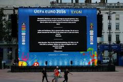 Euro 2016: zpráva na obrazovce během cvičení na teroristický útok.