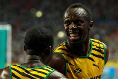 MS v atletice 2013, 100 m - finále: Nesta Carter a Usain Bolt
