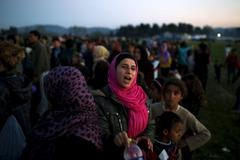 Uprchlický tábor Idomeni na řecko-makedonské hranici