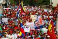 Demonstrace na podporu Nicoláse Madury v Caracasu.