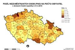 Nezaměstnanost podle regionů - březen 2016