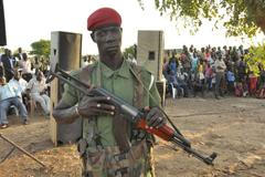 Voják v Jižním Súdánu