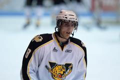 Český hokejista Tomáš Kubalík v dresu Victoriaville Tigres v utkání QMJHL 2011/12.