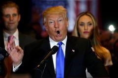 Donald Trump po oznámení výsledků primárek v Indianě