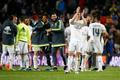 Real Madrid's Toni Kroos and teammates celebrate after the match