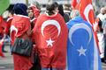 Turecko vlajka File photo of pro-Turkish protesters wearing Turkish flags taking part in a demonstration in Hamburg