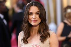 Actress Keira Knightley arrives at the 87th Academy Awards in Hollywood