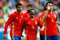 Radost španělských fotbalistů: Álvaro Morata, Pedro Rodriguez a Marc Bartra