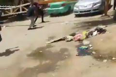 Očitý svědek natočil na svůj mobilní telefon bombový útok na jihu Iráku