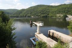 Koupání na Slapech po povodních