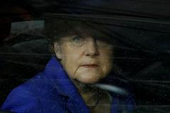 Německá kancléřka Angela Merkelová. Příjezd na summit EU.