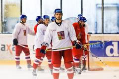 Kemp hokejové reprezentace v Rokycanech.