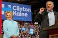 Hillary Clintonová a Tim Kaine.