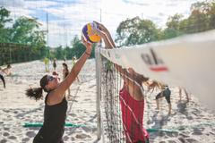 Plážové volejbalistky Barbora Hermannová a Markéta Sluková při tréninku na Rio