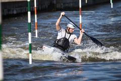 Kanoista Vítězslav Gebas při tréninku na olympiádu do Ria