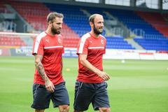 Tisková konference a trénink Viktorie Plzeň před 3. předkolem Ligy mistrů 2016