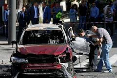 Automobil, v němž přišel o život ruský novinář Pavlo Šeremet