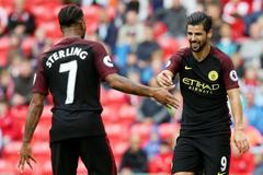 Nolito slaví branku v dresu Manchesteru City