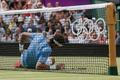 Juan Martín del Potro v semifinále OH 2012 proti Rogeru Federerovi