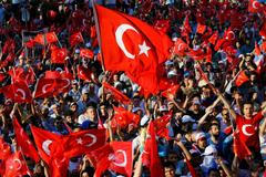 Demonstrace na podporu tureckého prezidenta Erdogana