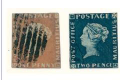 Modrý a červený Mauricius