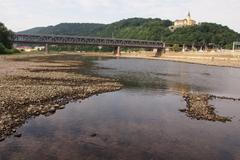 Sucho Labe v Ústí nad Labem 24. 7. 2015