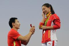 Čína - skokani do vody - žádost o ruku - Rio - olympiáda